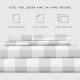 3 Piece Twin Bedding Set (Light Gray Plaid) - These super soft and cool sheets are perfect for your twin bed - Deep pockets fit 16" mattresses